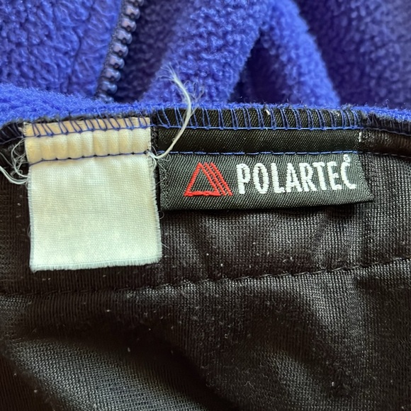 Lands' End- cobalt blue, PolarTec zip front jacket, Size 10-12, fleece w pockets - Picture 6 of 10